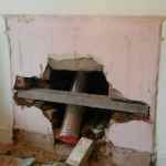 Before - Construction of a firechamber for an inset stove